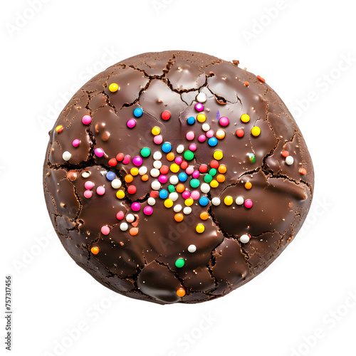 Wallpaper Mural Chocolate cookie top view isolated on transparent background Torontodigital.ca