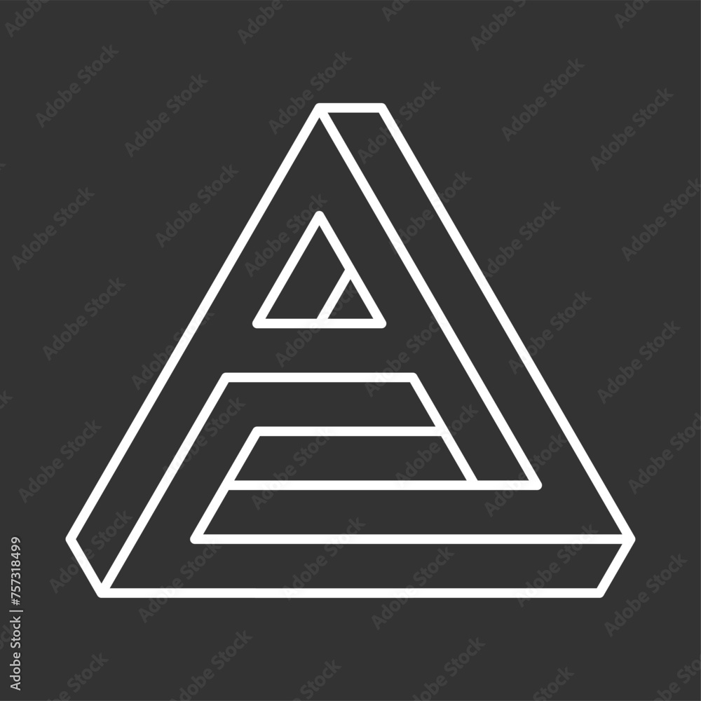 Abstract shape icon isolated on black background. Vector illustration. Abstract shape icon isolated on black background. Vector illustration.
