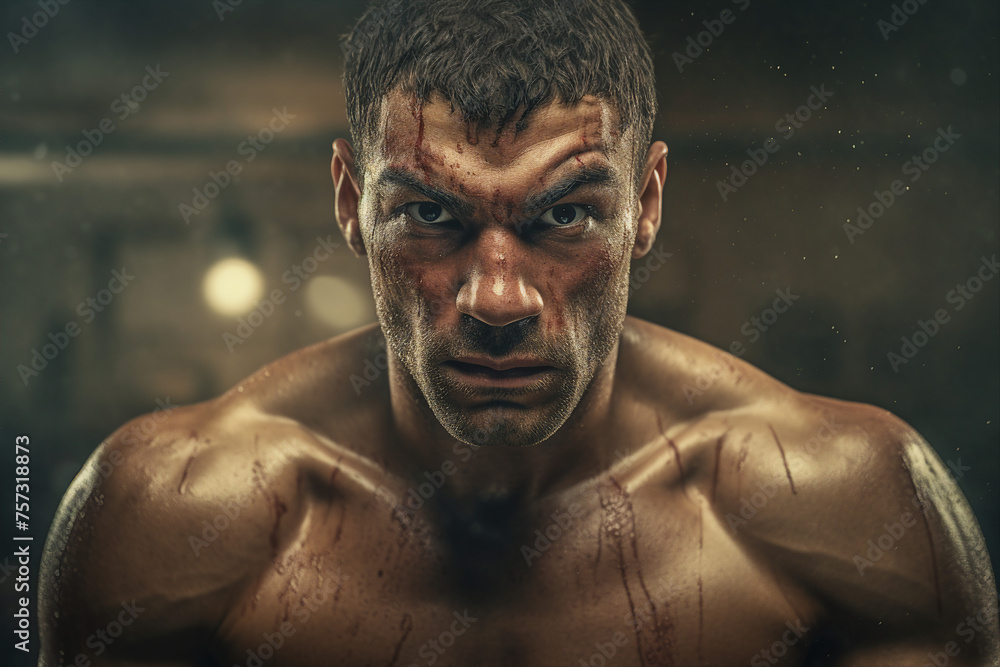 Boxing club gym for boxers training athletic conceptual Generative AI image Boxing club gym for boxers training athletic conceptual Generative AI image