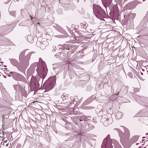 Pattern flower floral spring blossom illustration vector fabric textile design leaf leaves