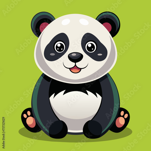 Panda  panda bears  mascot  pet  cartoon  pretty  cute  draw  Character  vector  illustration