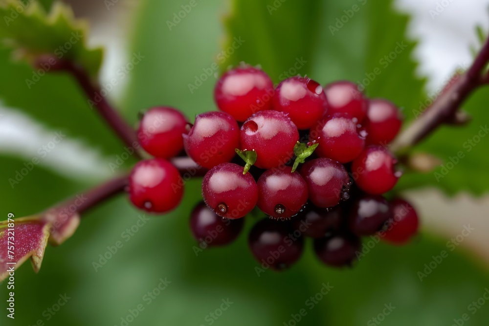 winter red berries nature snow tree plant season frost raspberries tree branch background