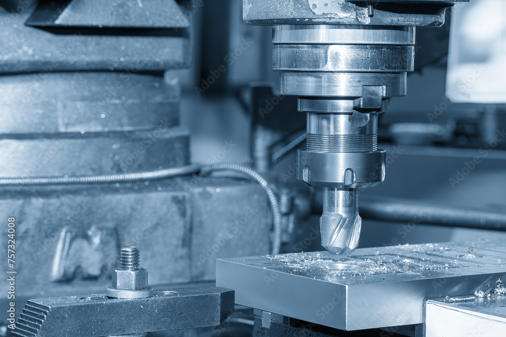 The metal working concept on the milling machine. The metal working concept on the milling machine.