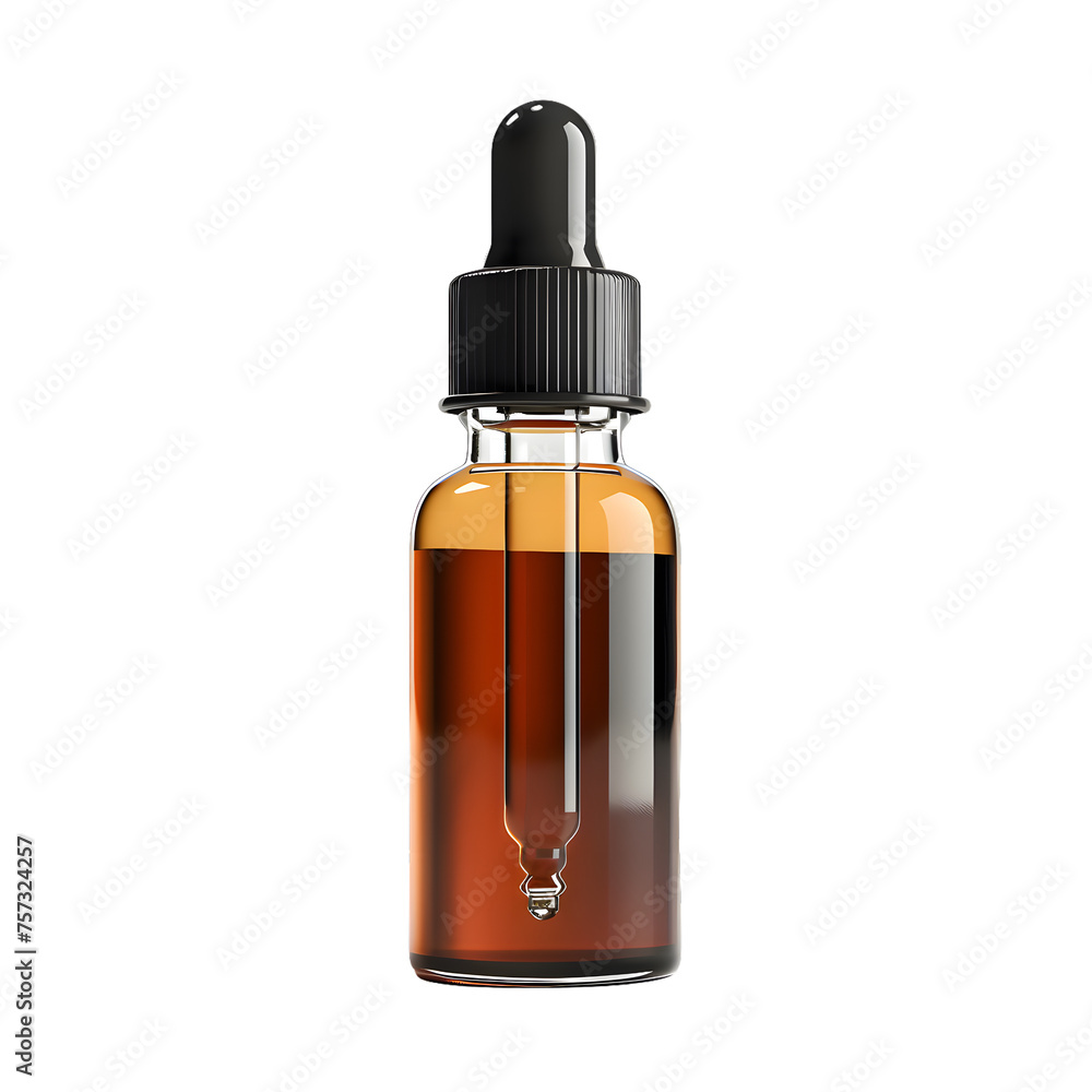 Glass dropper bottle mock up isolated on transparent background Glass dropper bottle mock up isolated on transparent background