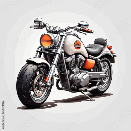 Motorcycle Cartoon Logo Design Very Cool