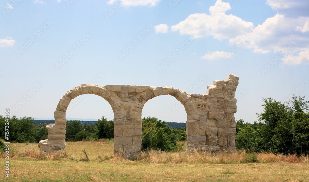 ancient wall in national park Krka, Croatia