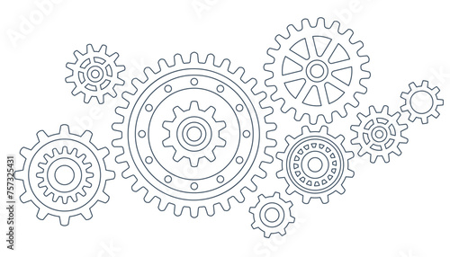 Abstract gear wheel mechanism background