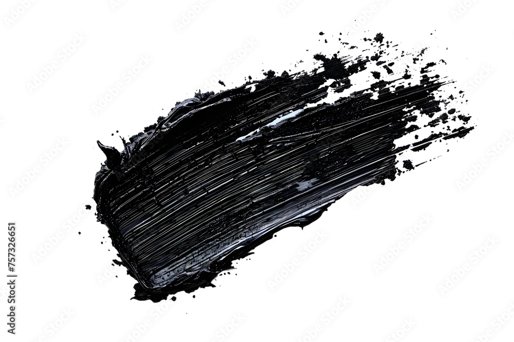 Mascara brush stroke texture black paint swatch makeup smudge ink isolated on transparent background Mascara brush stroke texture black paint swatch makeup smudge ink isolated on transparent background
