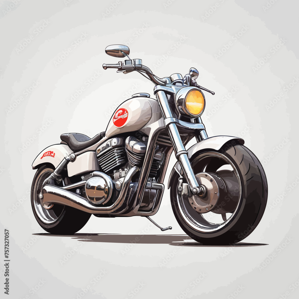 Motorcycle Cartoon Logo Design Very Cool