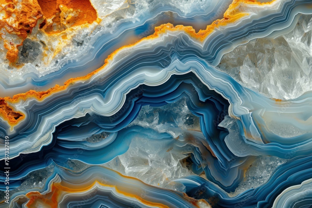 Agate structure. Macro rock mineral. Generate Ai Agate structure. Macro rock mineral. Generate Ai