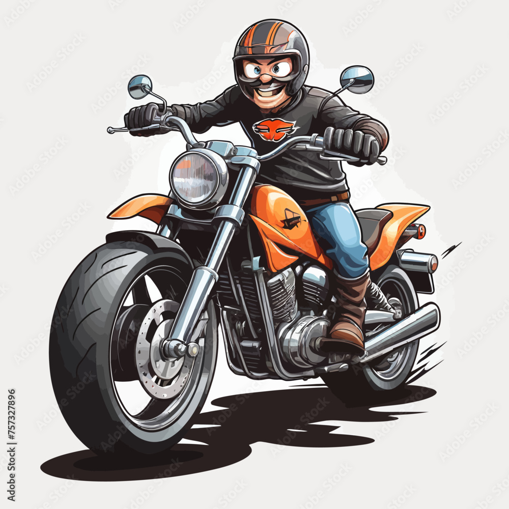 Motorcycle Cartoon Logo Design Very Cool Motorcycle Cartoon Logo Design Very Cool