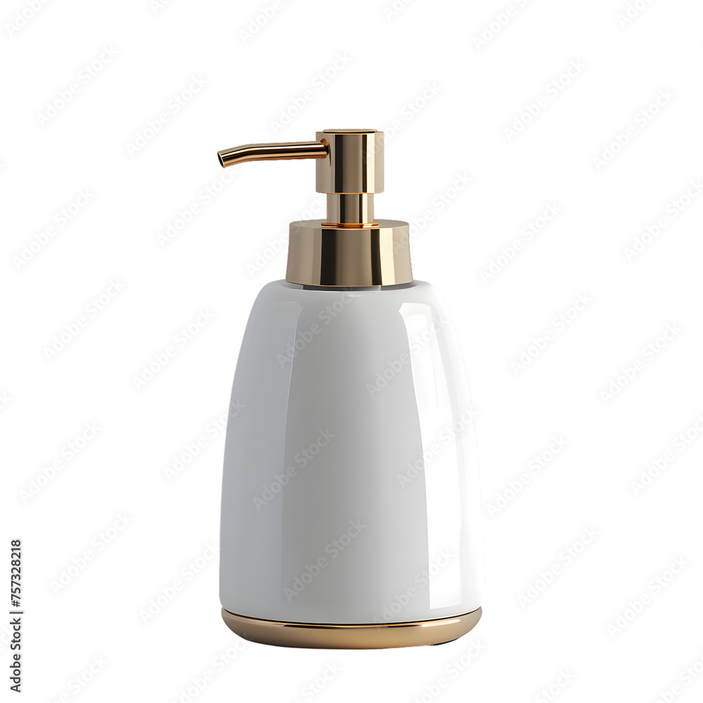 Obraz premium Soap dispenser mock up isolated on transparent background