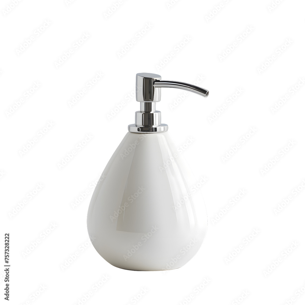 Soap dispenser mock up isolated on transparent background