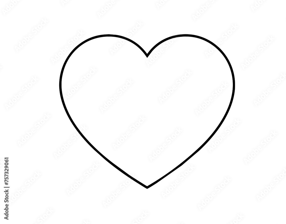 heart isolated on white symbol illustration