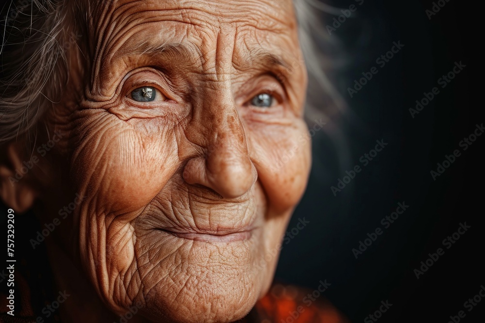 Smiling mature woman face. Real mid. Generate Ai Smiling mature woman face. Real mid. Generate Ai