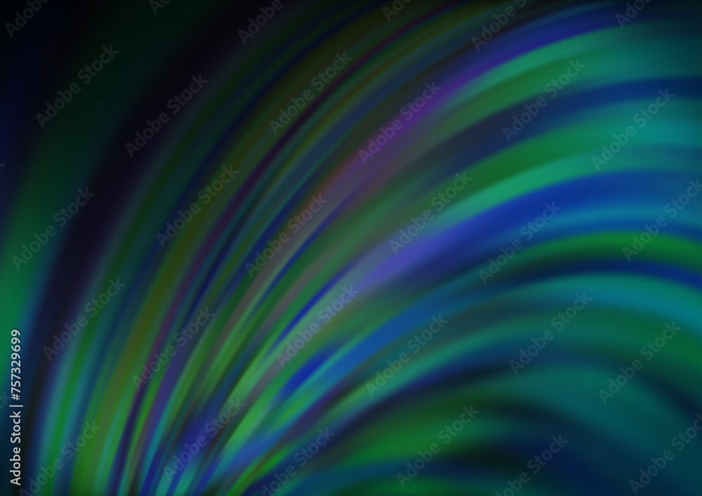 Dark Blue, Green vector template with bent ribbons. Dark Blue, Green vector template with bent ribbons.