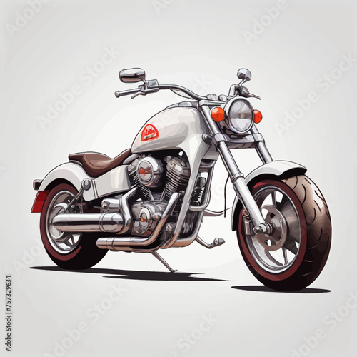 Fototapeta Naklejka Na Ścianę i Meble -  Motorcycle Cartoon Logo Design Very Cool