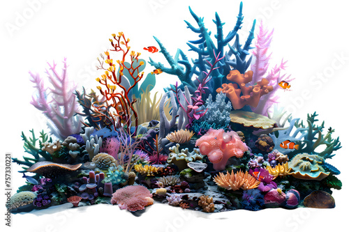 Underwater Wonderland isolated on transparent background