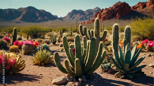 gorgeous cactus and succulents in nature photo