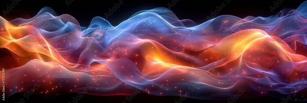 Light Painting Photography Waves Vibrant, Background HD, Illustrations