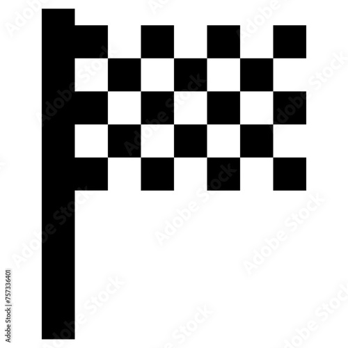 checkered flag icon, simple vector design