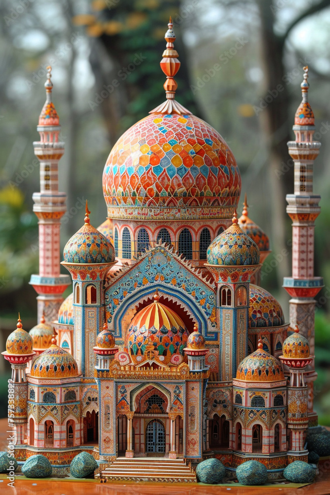 Fototapeta premium Beautiful mosque model