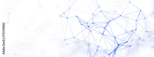 Abstract illustration with connected dots and lines. Digital network background. 3D rendering.