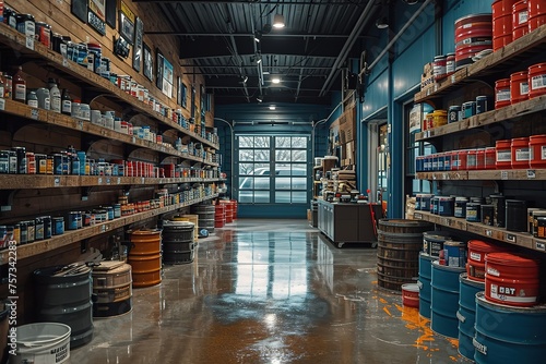 A hardware store with a wide selection of paint colors and brushes