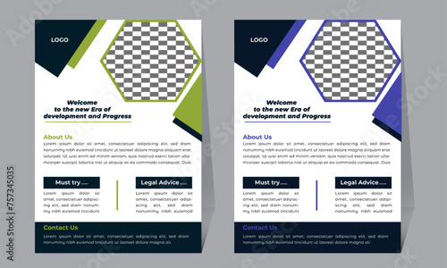 Unique flyer design for company, corporate, business , business farm as well as introduction way with polygon background .