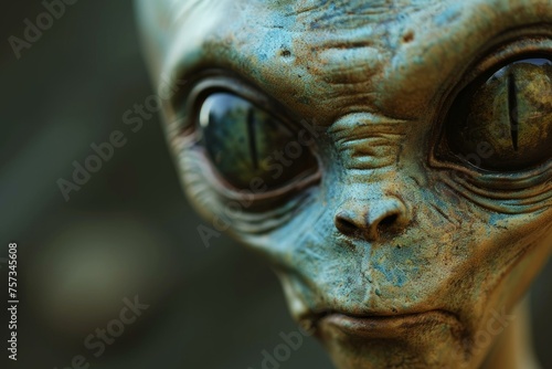Alien face. Ufo science monster. Generate Ai