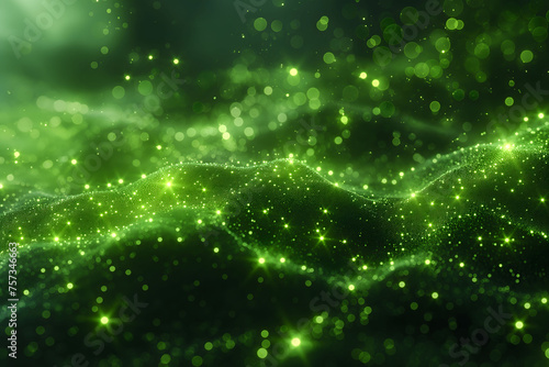 Green Abstract Background With Blurry Lights © D