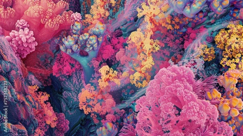 Vibrant Coral Reef and Sea Plants