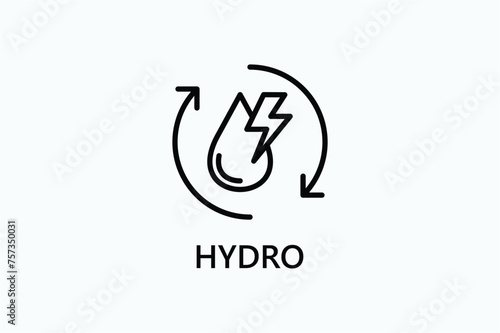 Hydro icon or logo sign symbol vector illustration