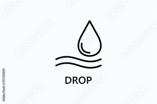 Drop icon or logo sign symbol vector illustration