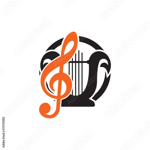 lyre icon vector illustration design template