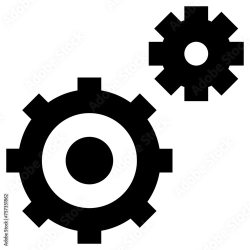 cogs icon, simple vector design