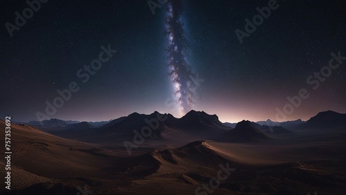 sunrise in the mountains It was a panorama view of the universe, a space shot of the Milky Way galaxy and the stars in the night sky. It was a breathtaking sight,