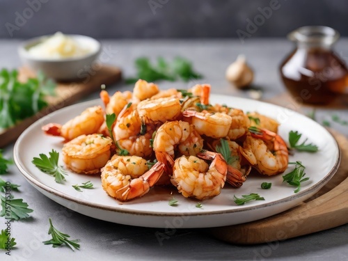 Shrimp with spices and herbs