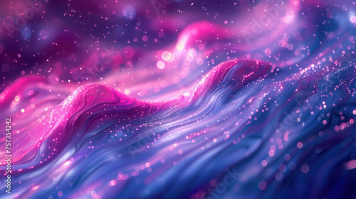 This image captures a mesmerizing blend of pink tones and waves, creating a dreamlike abstract nebula in digital art form