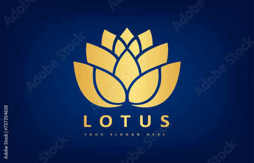 Lotus flower logo vector design