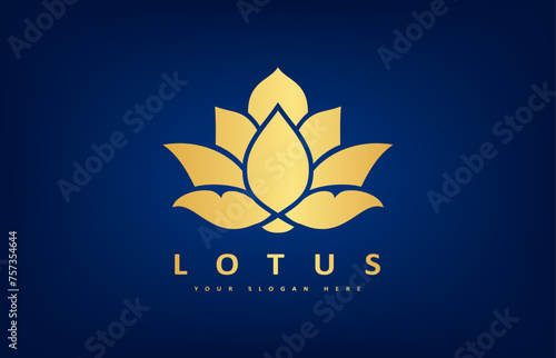 Lotus flower logo vector design