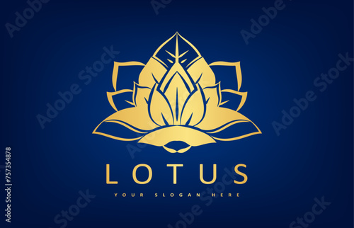 Lotus flower logo vector design