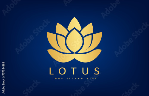 Lotus flower logo vector design