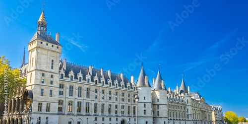 Photography The Conciergerie building, a former courthouse and prison in Paris, France