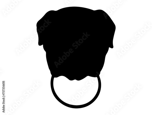 Door knocker silhouette vector art