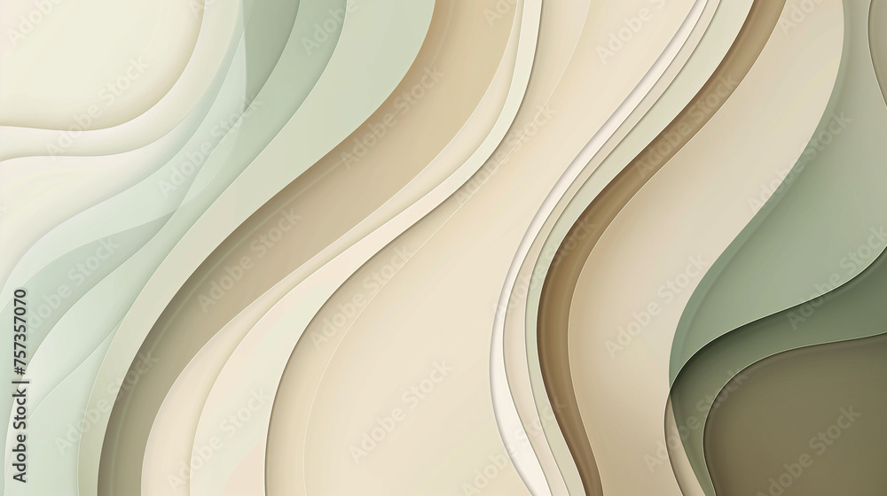 Curving forms in neutrals with copy space