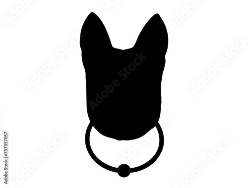 Door knocker silhouette vector art