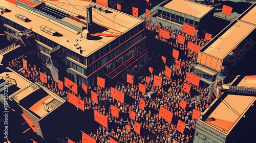 Aerial image outside of a m...