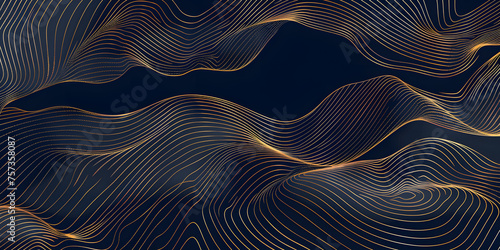 wavy luxury pattern  wave line japanese style background. Organic dynamic pattern  texture for print
