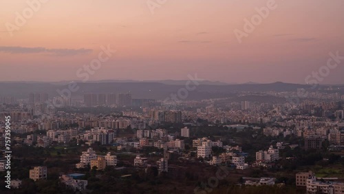 Timelaspe - Day to night Holygrail of Sunset over city with Nightscapes 4K60fps